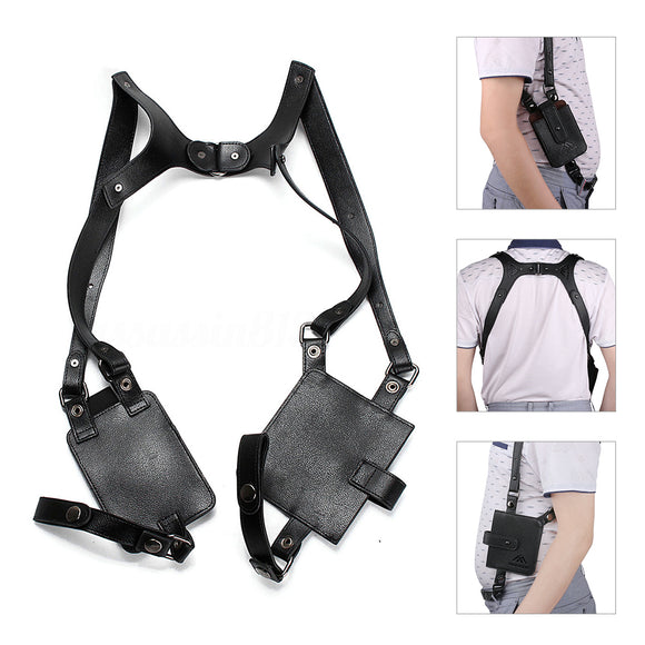 Anti-Theft Underarm Hidden Shoulder Bag Strap Wallet Security Holster Concealed (15 PCS Black + 15 PCS Brown)